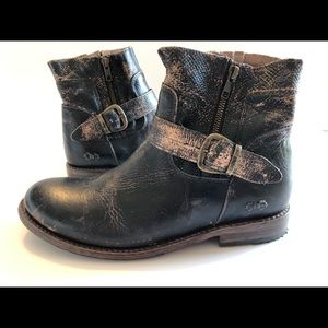 BedStu Becca Short Distressed Leather Bootie